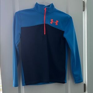 Under Armour Two-Tone Blue Pullover with Red Accents